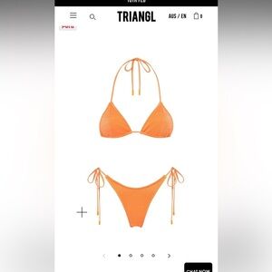Triangl Swimwear Stevie Bikini in Apricot Sparkle